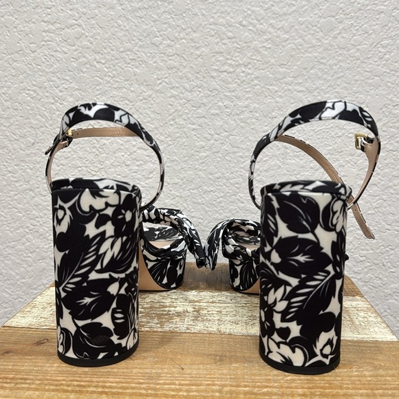Kate Spade Lucie Tropical Foliage Silk Platform Sandals Size 11 - Picture 7 of 9